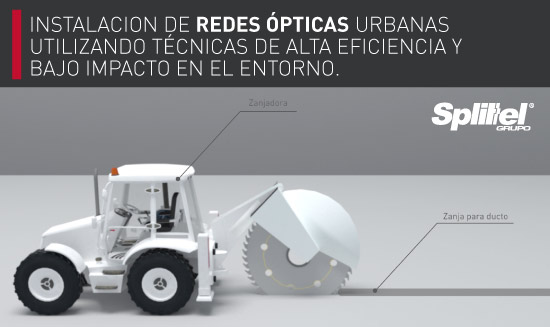 Instalación de redes ópticas urbanas utilizando técnicas de alta eficiencia y bajo impacto en el ent