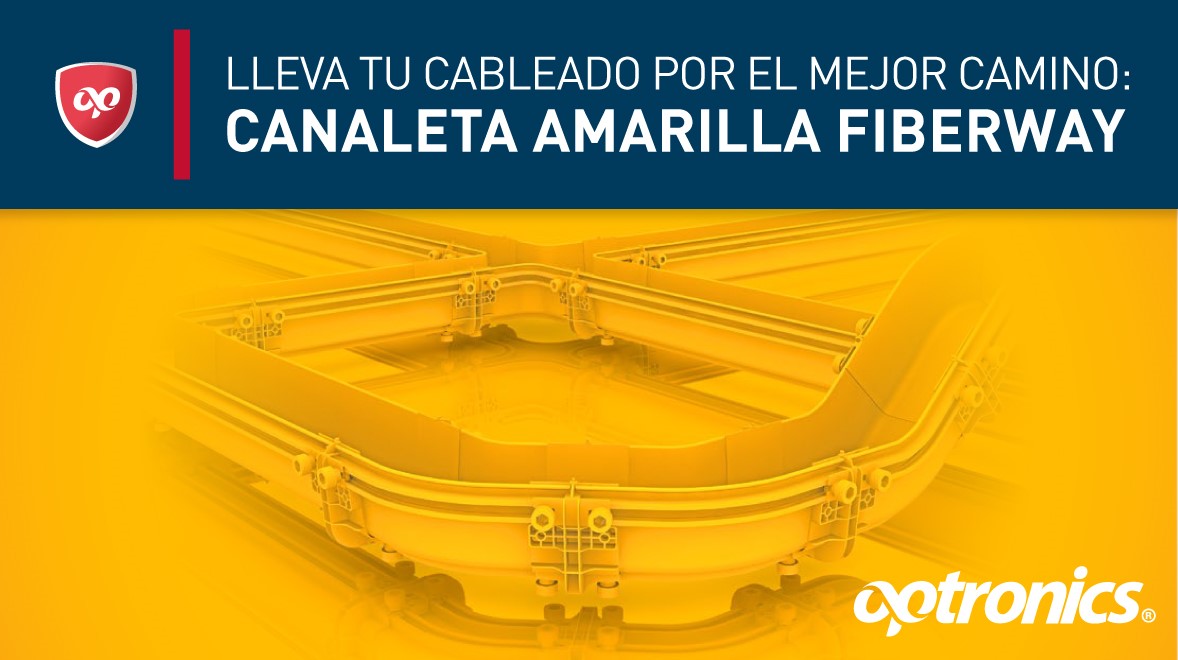 Canaletas amarillas fibra óptica