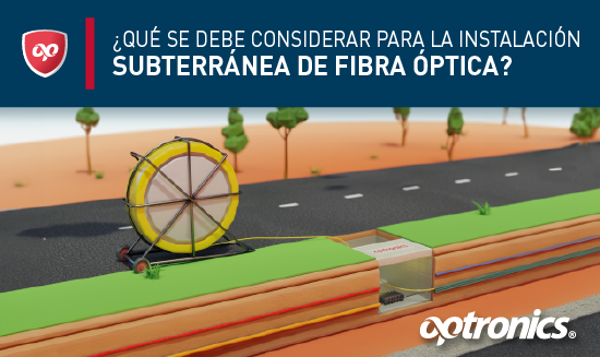 Instalación subterránea de fibra óptica